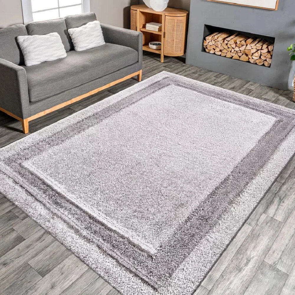 Metro Geometric Indoor / Outdoor Area Rug Silver Rectangle 160 x 230 cm