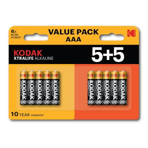 Kodak XTRALIFE Alkaline AAA Batterijen LR3 - 10 stuks (2x 5 stuks)