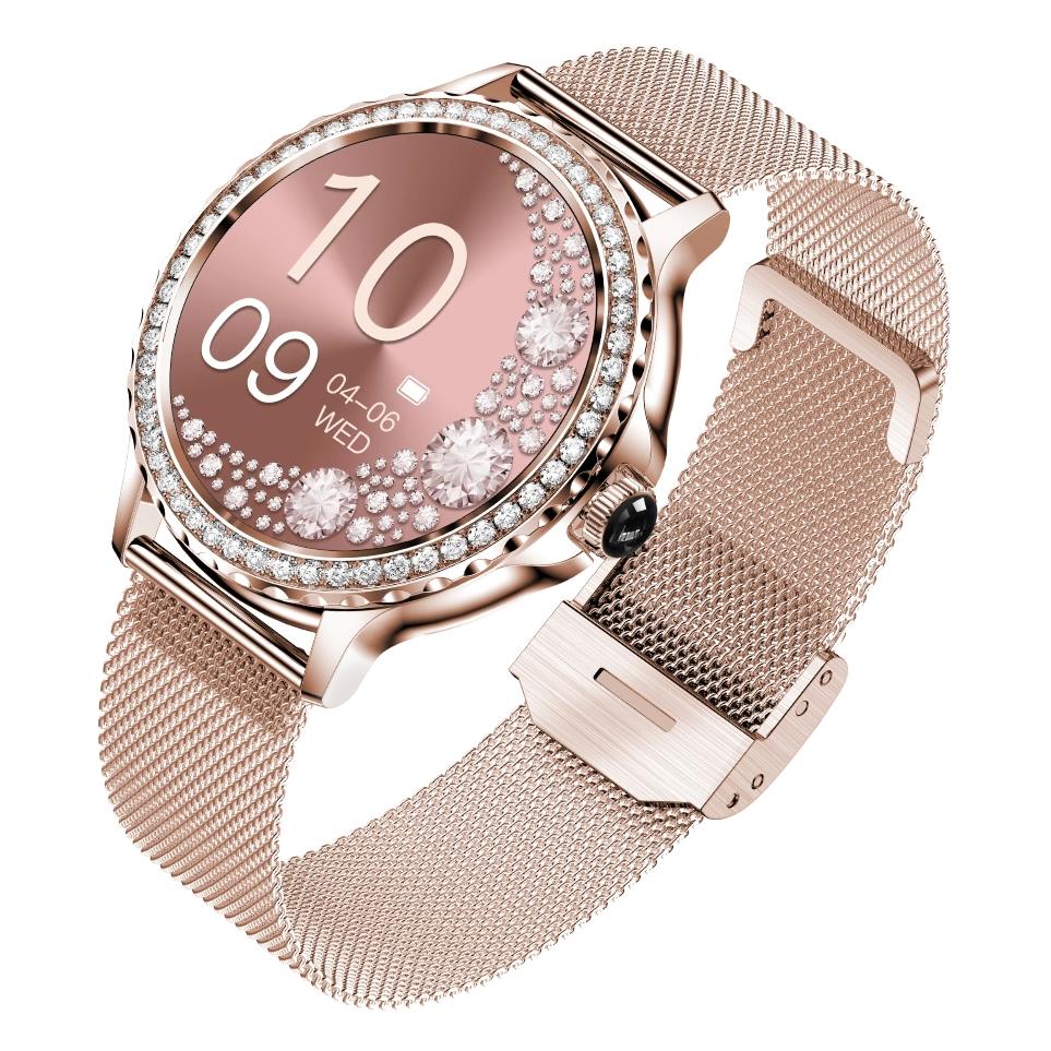 Rubicon RNCF19-1 Damen-Smartwatch Roségold Armband + Armband (Rose Gold) (55760579)
