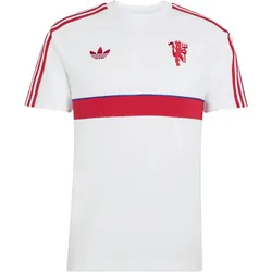 adidas MANCHESTER UNITED T-Shirt Herren | Gr. M | weiß - weiß