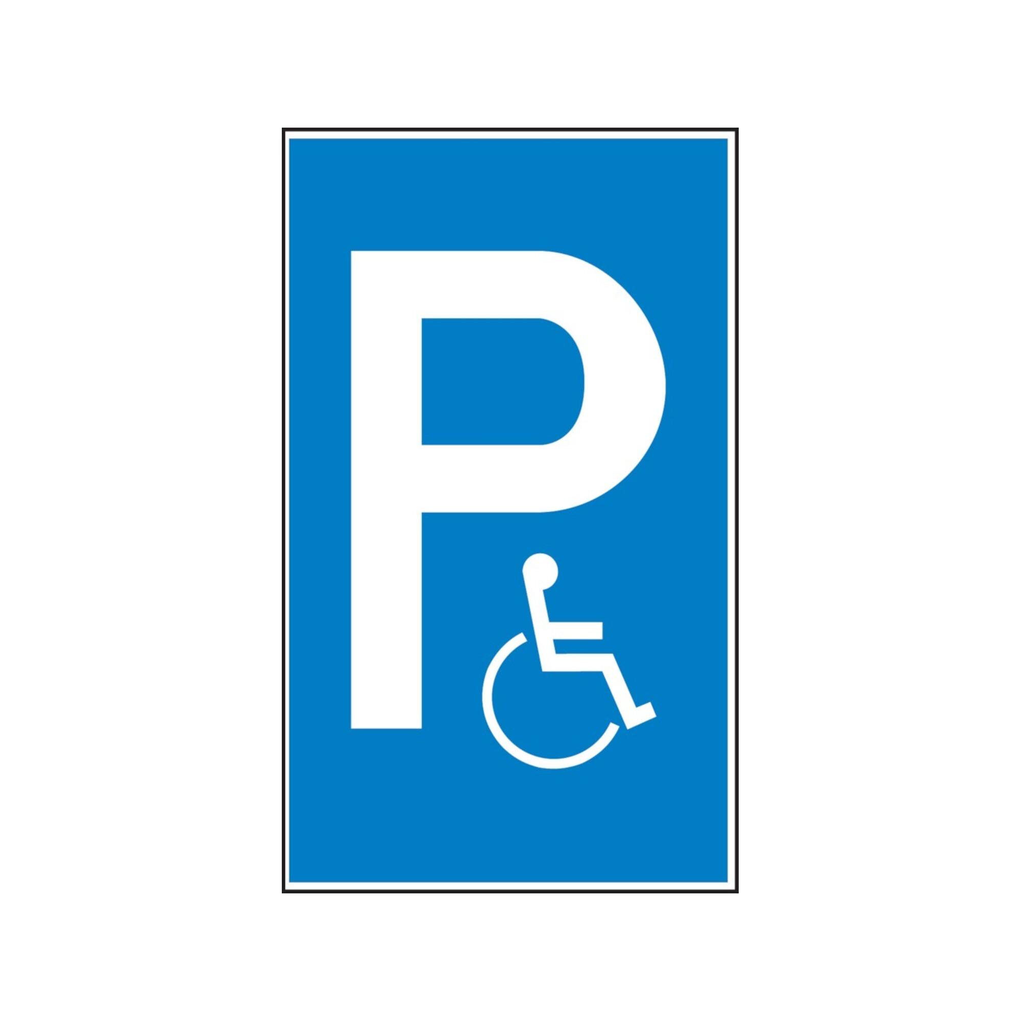 SafetyMarking Parkplatzschild Alu B400xH600 mm Nur für Behinderte ; wolk (11.5136)