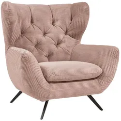 Portobello Sessel Chester Stoff Rosa