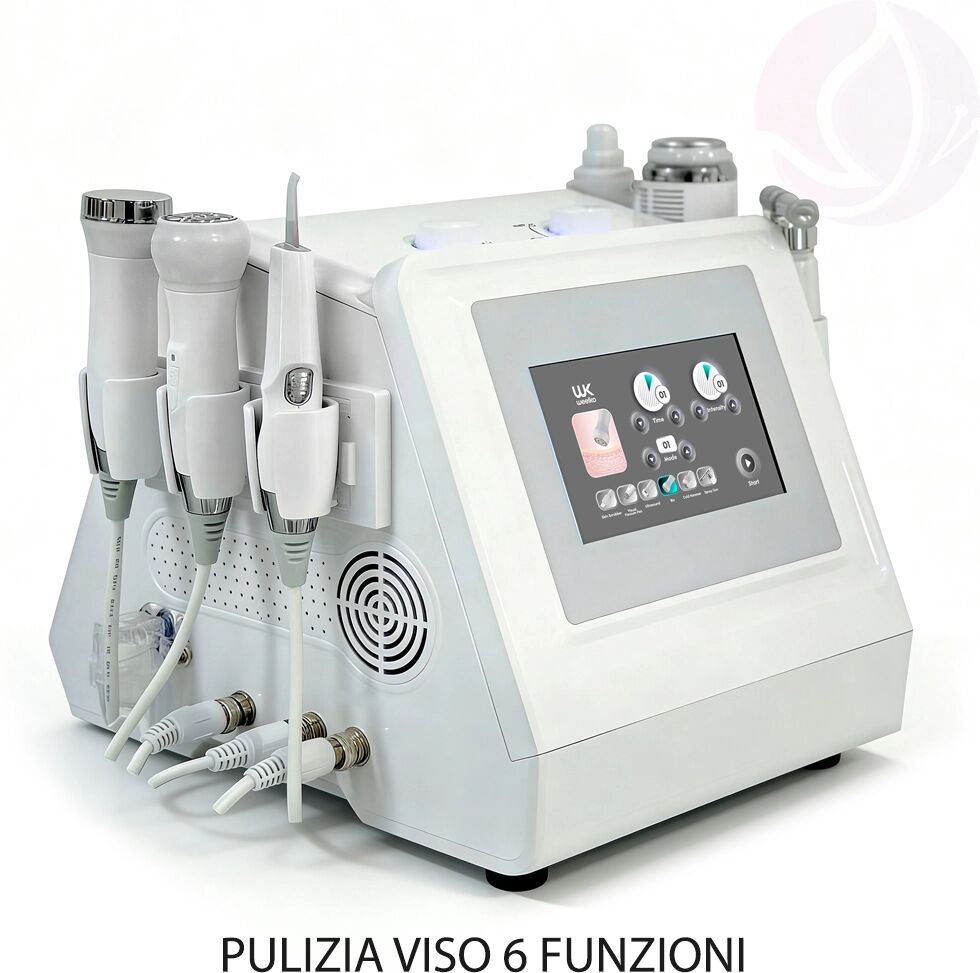 Weelko Apparecchiatura Pulizia Viso Professionale 6 in 1 WKB005.N Multifunzionale