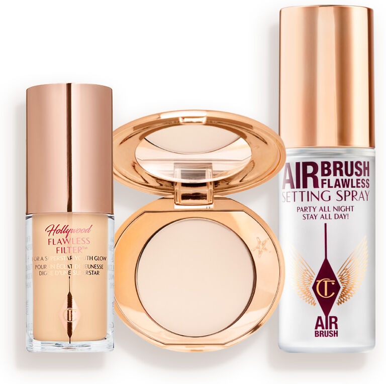 Airbrush Glow & Set Travel Kit - Face Kit Charlotte Tilbury 3019 Airbrush Glow & Set Travel Kit Size: