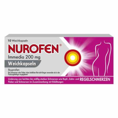 Reckitt Benckiser Deutschland GmbH NUROFEN Immedia 200 mg Weichkapseln 10 St 00146519