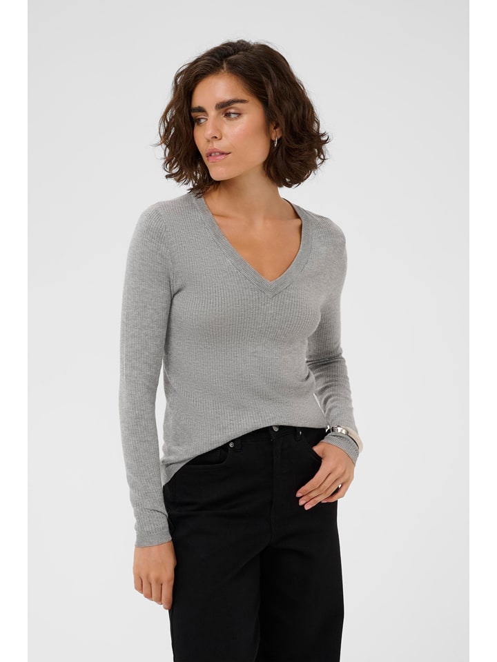 Kaffe Pullover in Grau - XXL