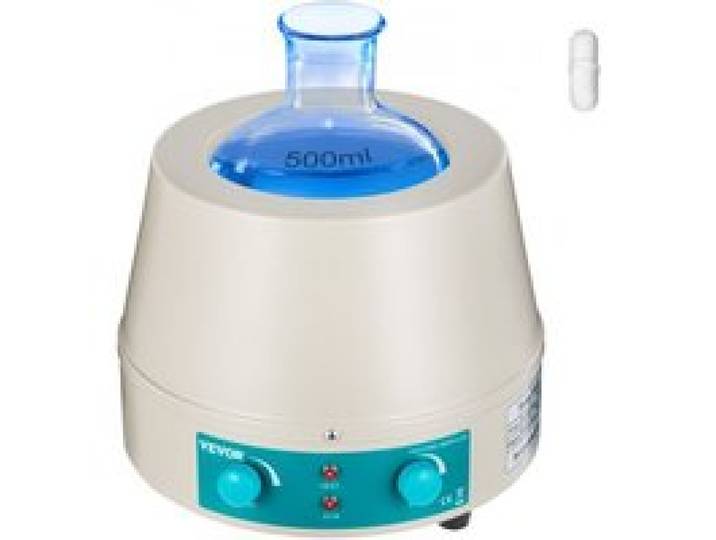VEVOR Manteau Chauffant d'agitateur Magnétique 500ml, Kit de Manteau de Chauffage Magnétique 500W, Chauffe-Ballon Agitateur pour Mélange de Liquide de Laboratoire