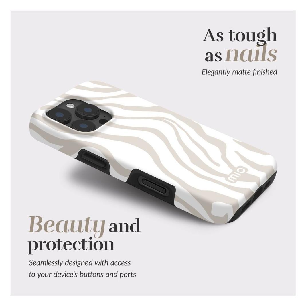 Mio Back panel cover Sandy Zebra Magsafe Case Compatible for iPhone 16 (Apple iPhone 16) (57985867)