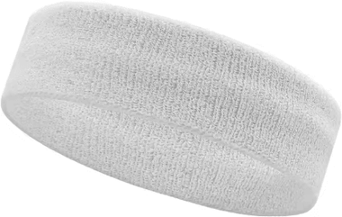 Inspire Picks AOLIKES Cotton Athletic Headband Elastic Sweatband For Men & Women, Sports, Gym, Basketball, Volleyball & Tennis white