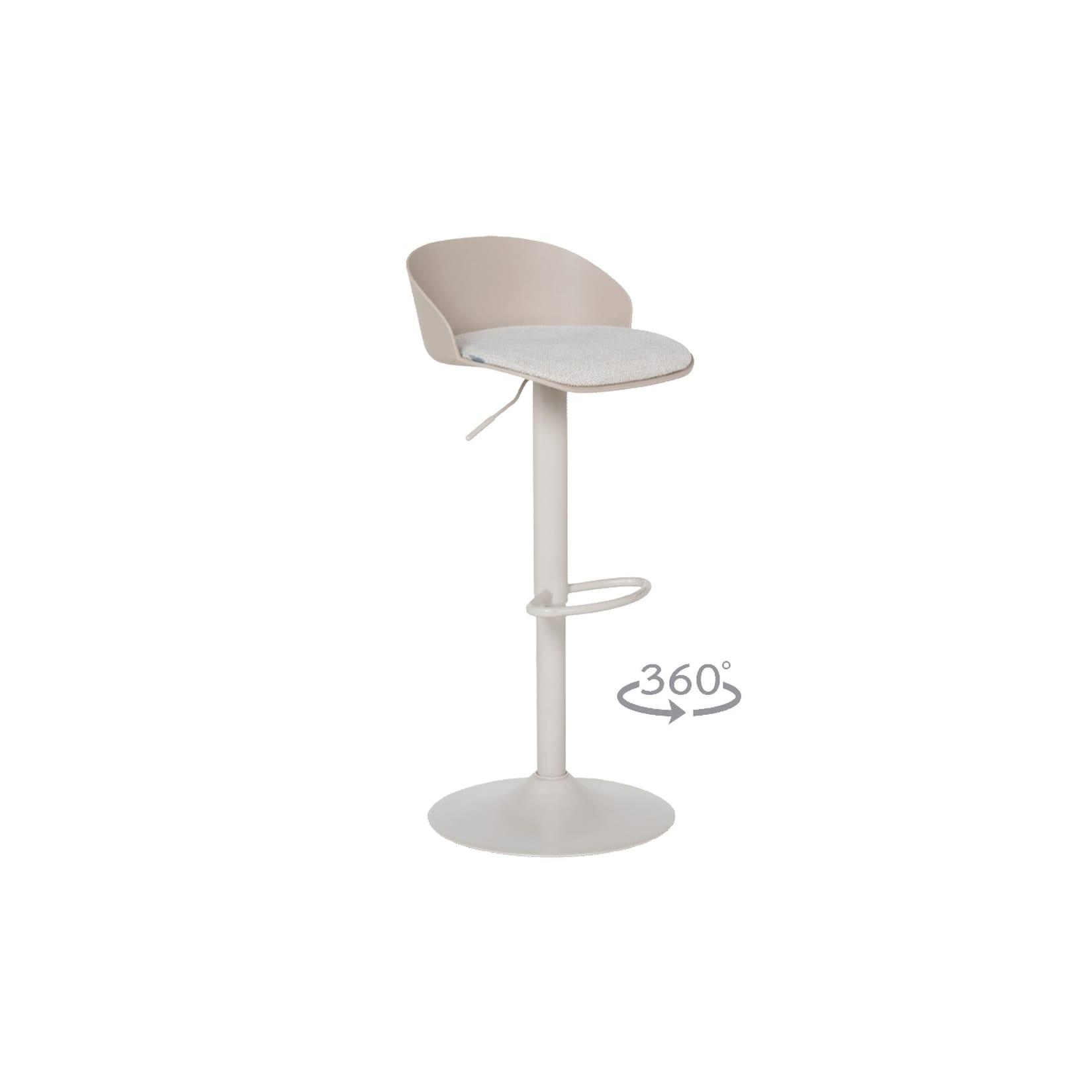 2er-Set Carmen ARELATE Barhocker – Creme
