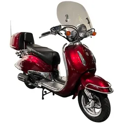 Alpha Motors Mofaroller Retro Firenze Limited 50 ccm 25 km/h EURO 5 weinrot