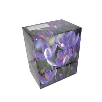 Three-Drawer Card Box 60 Gift Cards and Envelopes: Flower Style