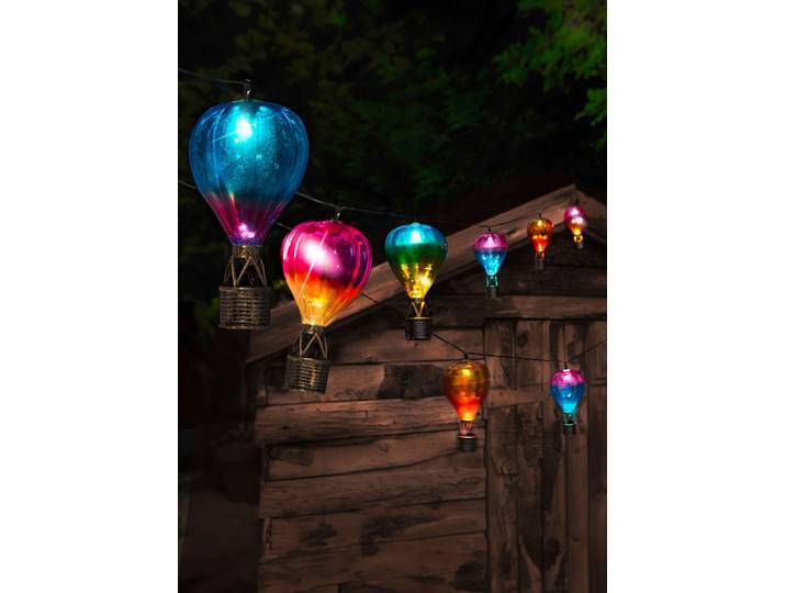 Solarlichterkette mit bunten Ballons, Bunt