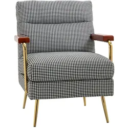 HOMCOM Ohrensessel Relaxsessel, Polstersessel Akzentsessel mit Leinenoptik