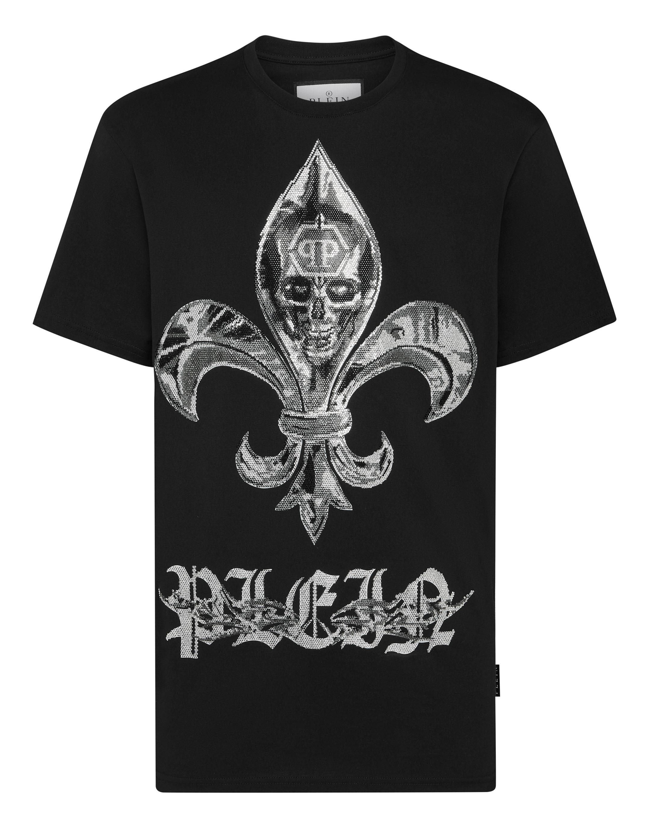 Philipp Plein T-Shirt mit Rundhalsausschnitt Ss Chrome - Schwarz