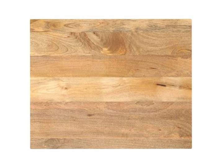 POUFGDR Rechteckige Tischplatte, 100 x 80 x 3,8 cm, Massivholz, Mangoholz Ersatzplatte, rustikales Design, leicht zu reinigende Oberfläche, jedes Stück einzigartig
