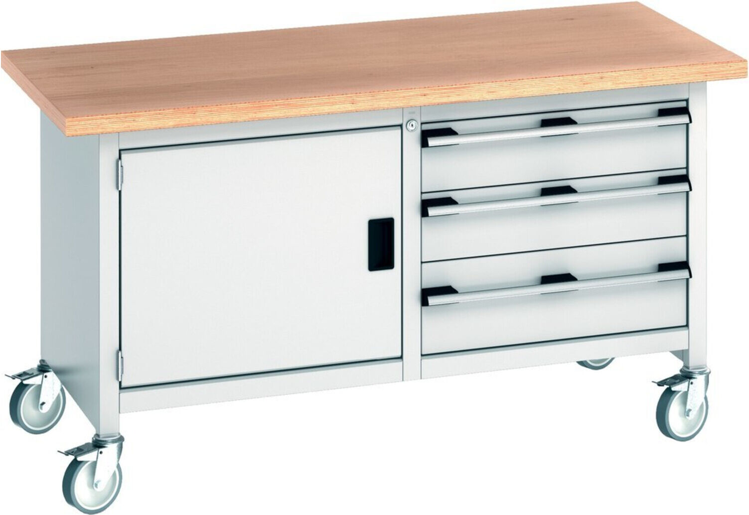 Bott Kastenwerkbank cubio 1500 x 750 x 840mm Multiplex Buche RAL 7035 (41002100.16V)