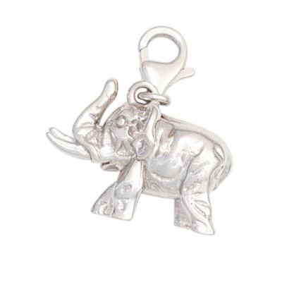 Charm-Einhänger JOBO "Charm Elefant", silber 925, Charms, Damen, Silber 925 (Sterlingsilber), 925 Silber rhodiniert