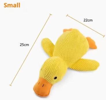 Inspired Living Durable Duck Chew Resistant Squeaky Plush Toy For Dogs small