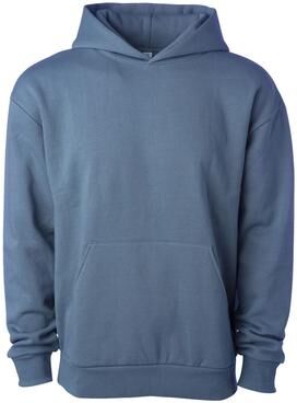 Independent Trading Co. IND330BLV Boulevard Heavyweight Hooded Sweatshirt in Storm Blue size XL   Cotton/Polyester Blend