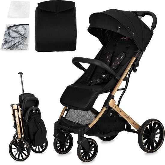 MoMi Onderweg Lichtgewicht Buggy - Zwart - 7.5 kg