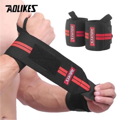 Uplifted Finds AOLIKES Professional Weightlifting Wrist Wraps With Heavy Duty Thumb Loop For Strength Training type B Red