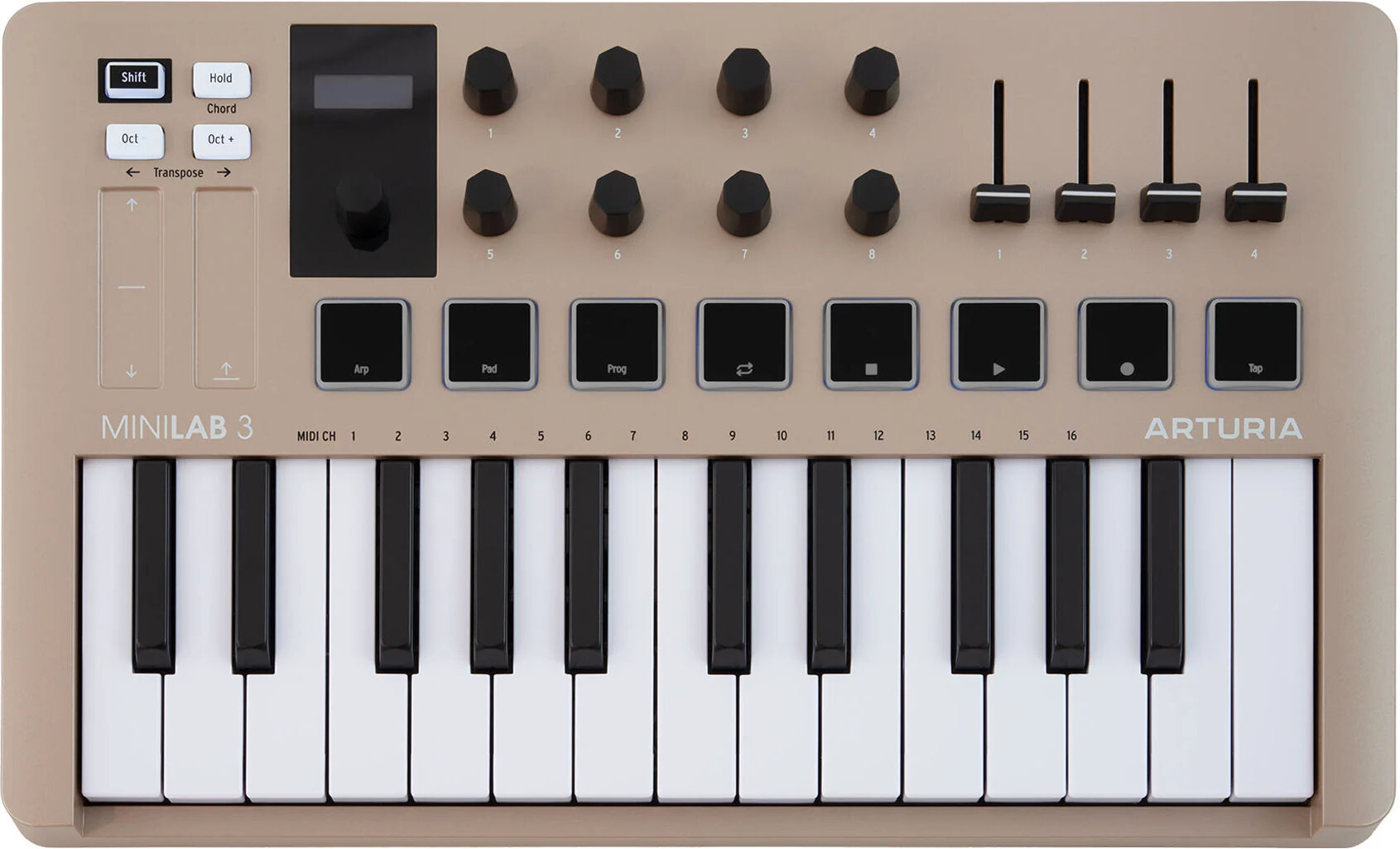 Arturia MiniLab 3 Champagne Teclado MIDI USB-C 25 Teclas