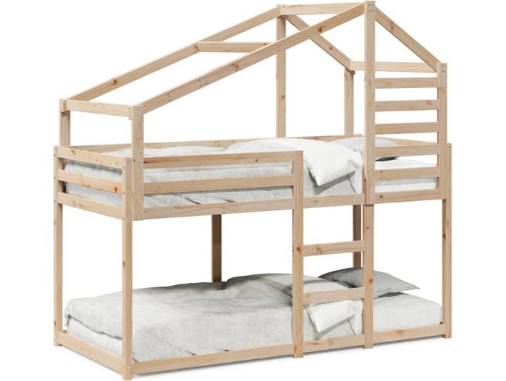 vidaXL Lit superposé sans matelas 90x190 cm pin massif