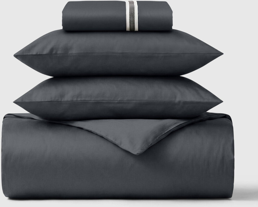 Bedable 100% Cotton Sateen 460 Thread Count 4-Piece Bedding Set Grey King