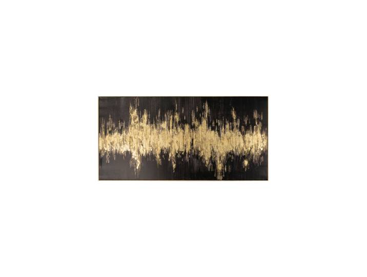 Handgemaltes, gerahmtes Bild „Golstrahlen“ 70 x 140 cm Multicolor Crea Collection
