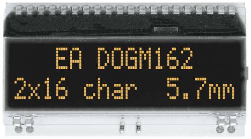 DISPLAY VISIONS 7-Segment-Anzeige Gelb-Grün 5.57mm 3.3 V, 5V Ziffernanzahl: 2 EADOGM162L-A