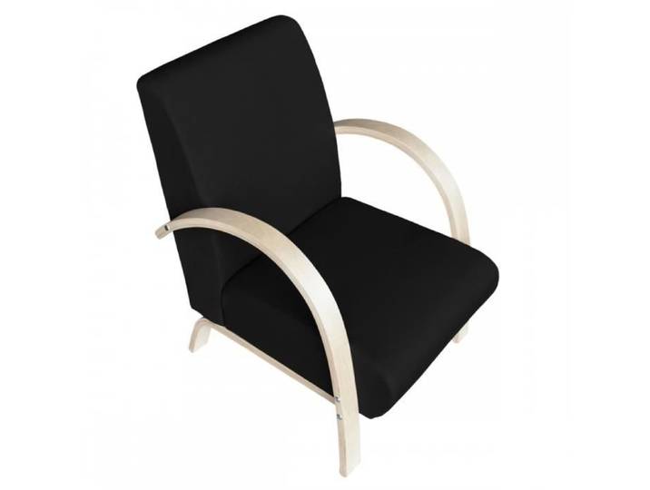 Fauteuil SOFA design bois et tissu - MON MOBILIER DESIGN - Noir - Relaxation - Adulte