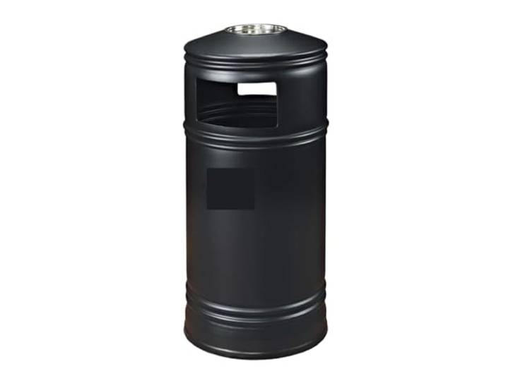 JYARZ Standabfallbehälter für draußen, Doppelschichtiger Mülleimer Mit Innerem Fassdesign Für Den Außen-/Innenbereich, Versenkbare Mülltonne Abfalleimer Mülltonne(Black)