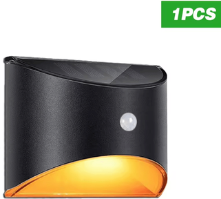 Uplift Curations Solar Outdoor LED Motion Sensor Wall Light Waterproof Garden & Pathway Lamp 1pc Light cold White