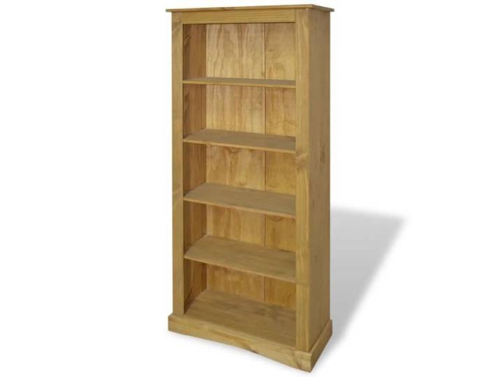 Bibliothèque Salon JILI - CHIC étagère de livres - à 5 niveaux - Pin mexicain Corona Range 81x40x170 cm FR7017