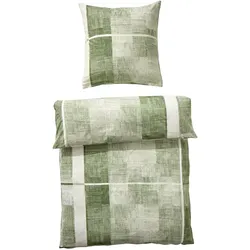 Bettwäsche VIVA Flanell (BL 155x220 cm) - grün - BL 155x220 cm