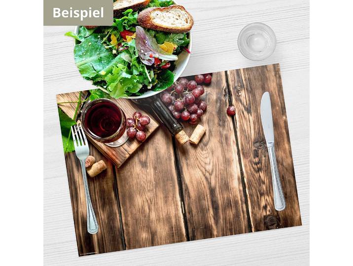 Tischset Wein und Trauben 12er-Set 44 x 32cm Multicolor
