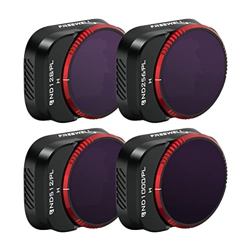 Freewell Set van 4 ND en Polarisatiefilters voor DJI Mini 3 en Mini 3 Pro, Zwart
