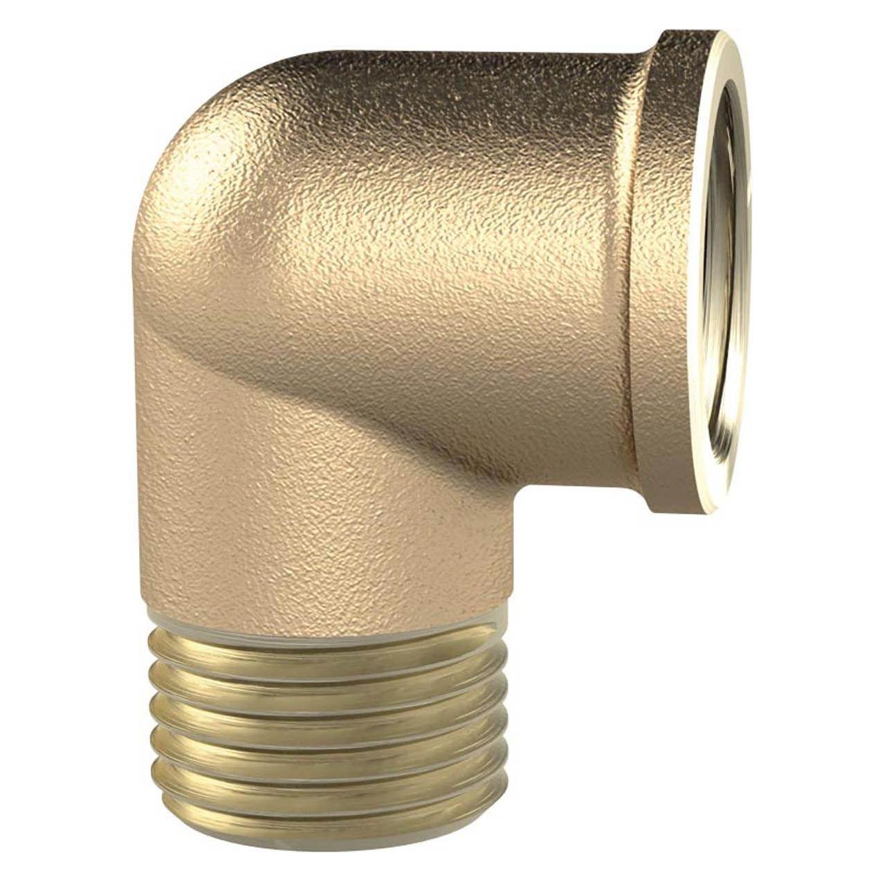 Riegler Winkelstück, 90°, innen/aussen, G11/2, Druck 16 bar, Messing blank (WST112MS90IA)