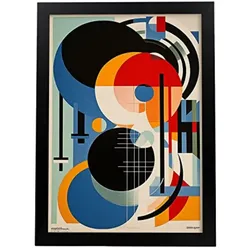 POSTER Bauhaus A3 Schwarzer Rahmen