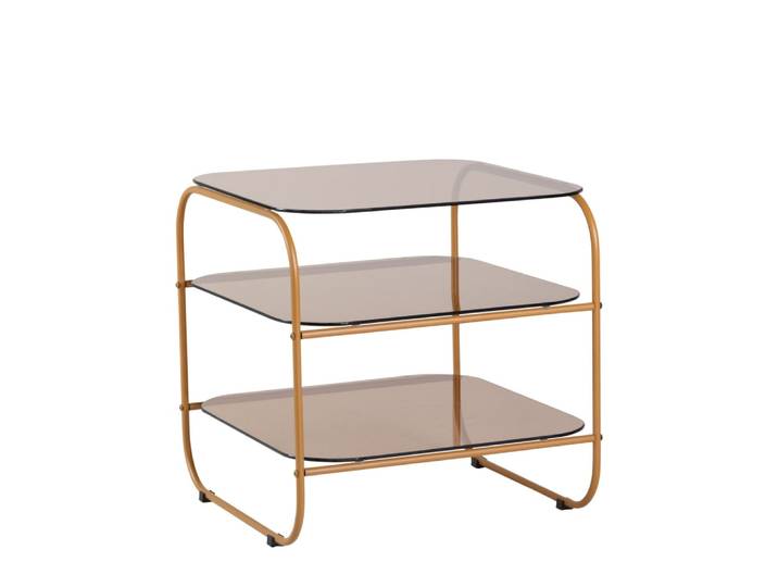 Table d'appoint en verre ambre