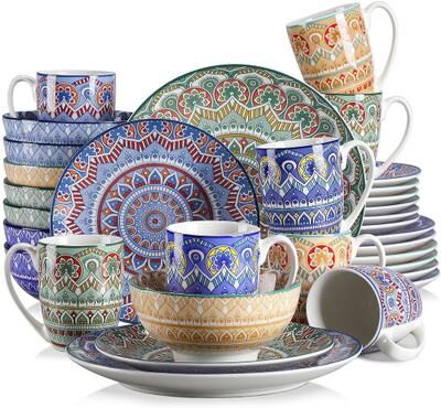 vancasso Mandala Bohemian Porcelain Dinnerware Set (Service for 4)