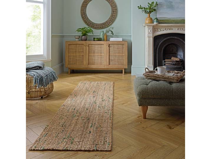 home24 Loper Boucle 60 x 230cm groen/groen