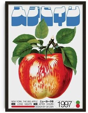 Uplift Treasures Mid Century Abstract Japanese Art Canvas Poster 27 8.27 11.81in No Frame