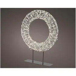 Vosteen, LED Weihnachtsdeko, LED Kranz Thora auf Fuss, H51cm, aussen, warm weiss
