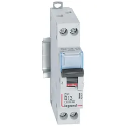 Legrand 407474 DX3 Leitungsschutzschalter B-Charakteristik, 13A, 1-polig+N, 6kA, 230VAC, 1TE
