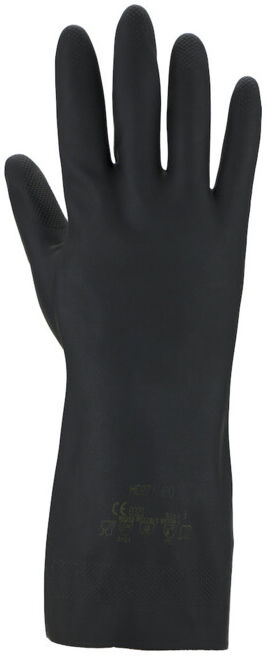 Gant protection chimique T. 8 noir EN 388, EN 374 cat. III ; Asatex (3470/8)