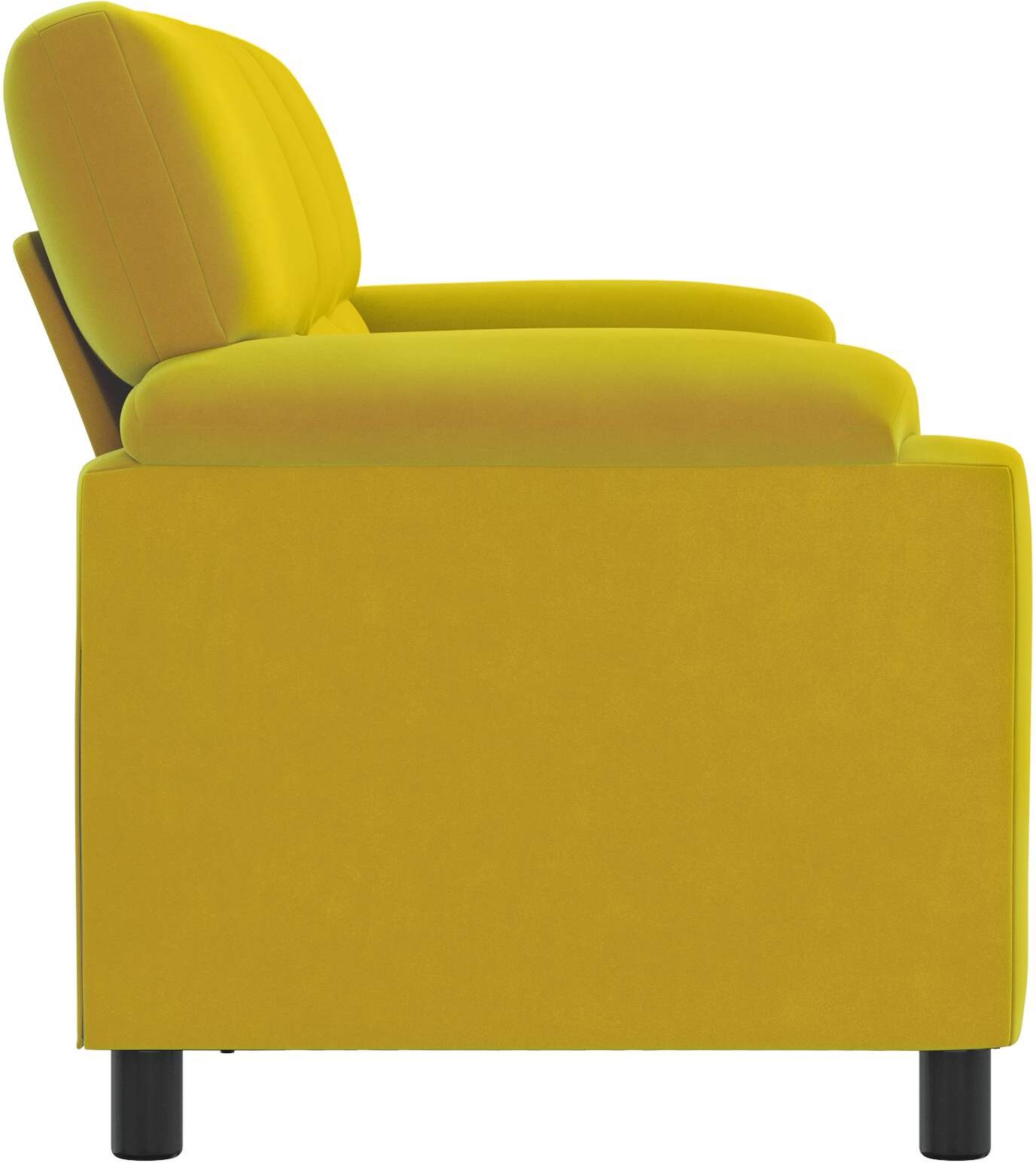 vidaXL Canapé Jaune 214 x 85 x 93 cm Velours