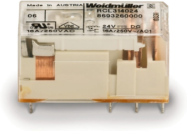 Weidmüller relais de commutation 1W, 12,7x15,7x29mm, RCL314024 (5302105)