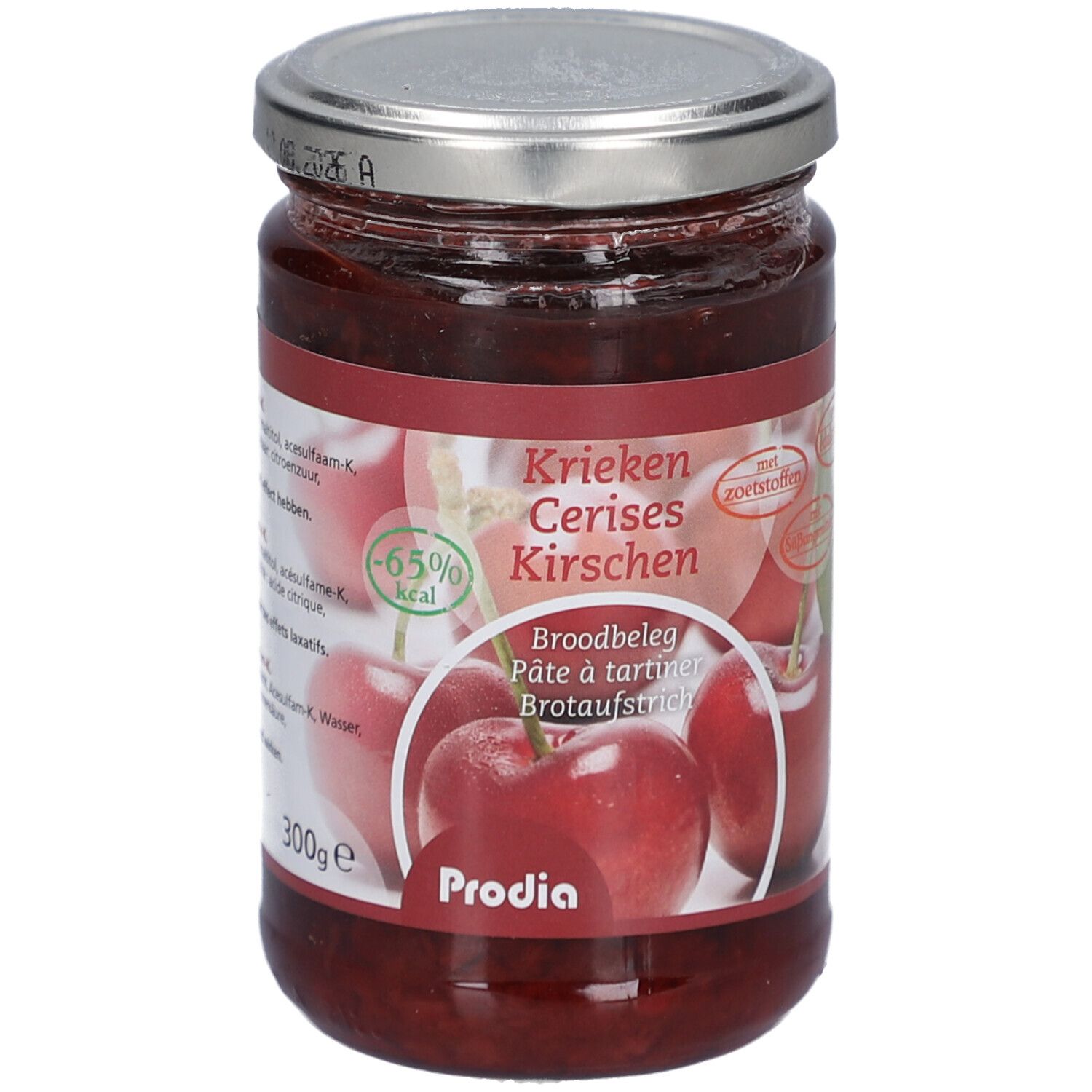 Prodia Broodbeleg Krieken + Maltitol 300 g Gelee